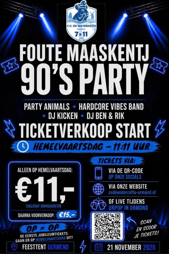 21-11-2026 - FOUTE MAASKENTJ 90’S PARTY 5 21 11 2026
